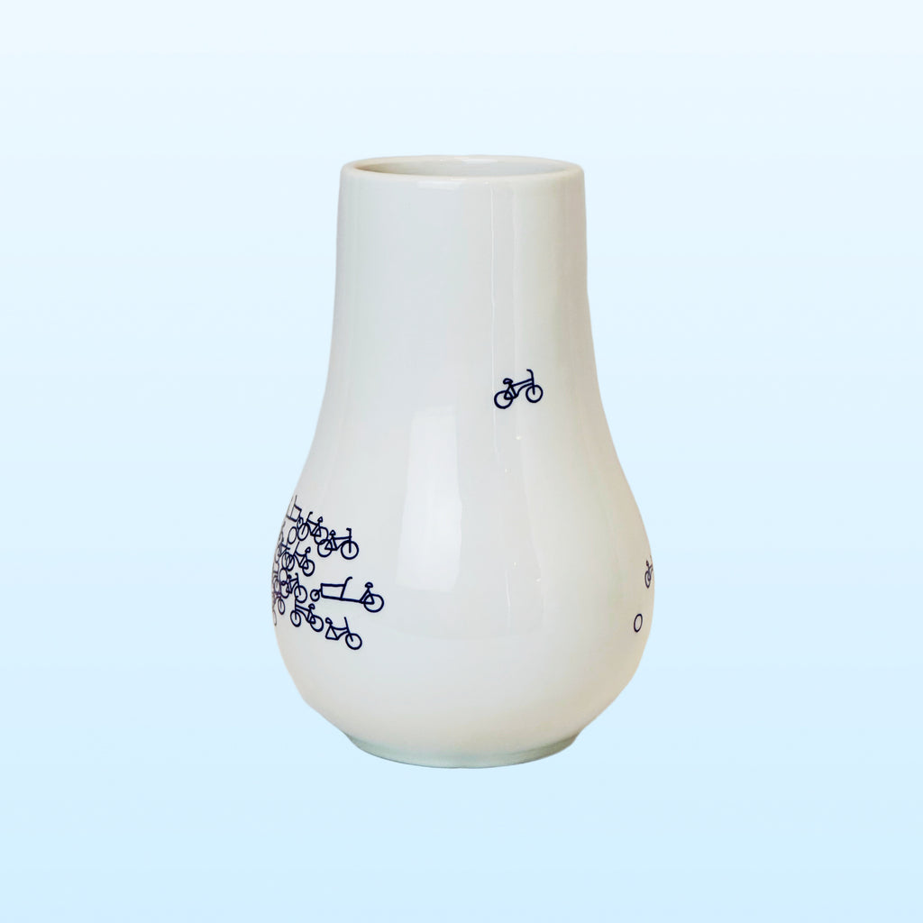 Heinen Delfts Blauw vaas De Blauwe Fiets nr. 1