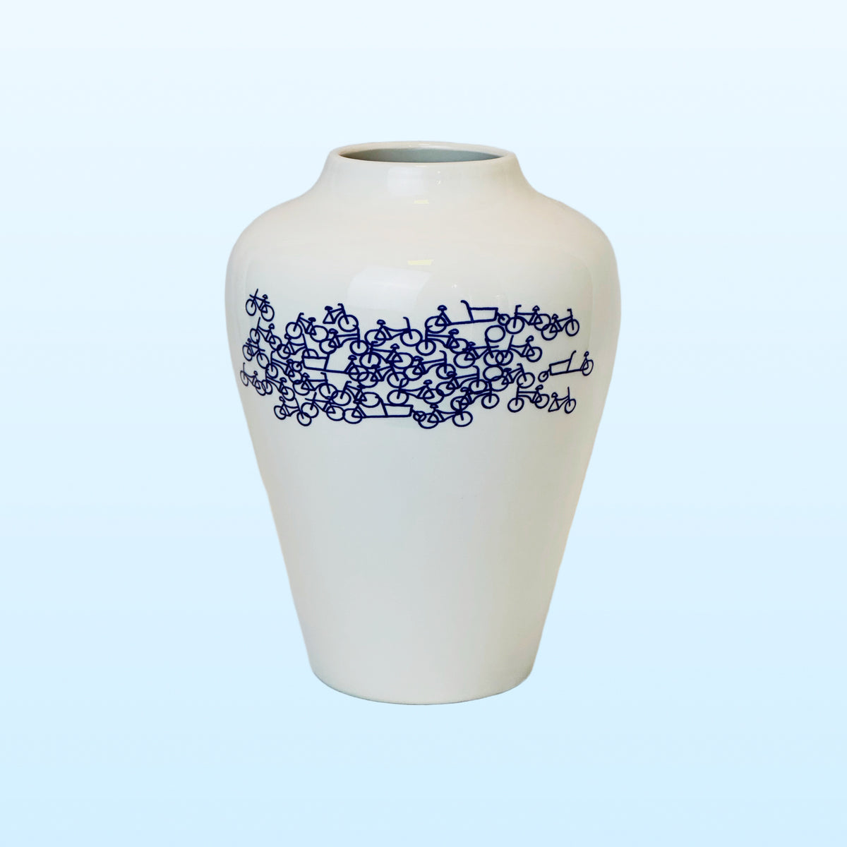 Heinen Delfts Blauw vaas De Blauwe Fiets nr. 2