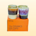 HKliving 70s ceramics eierdopjes Island (set van 4)